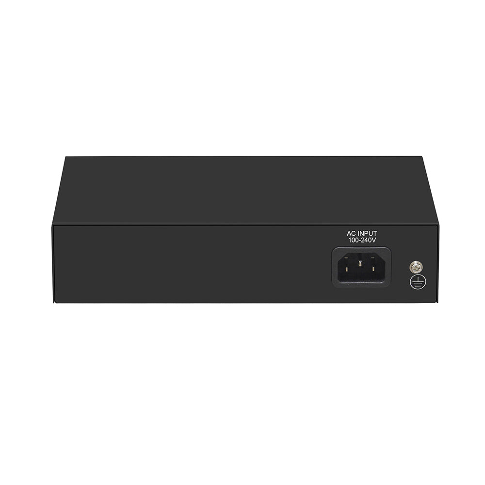 6-Port Full Gigabit PoE Fiber Switch 60W Budget 15.4W 30W Standard Unmanaged