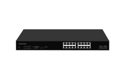 18-Port 10G Uplink 2.5G Ethernet Switch Unmanaged Single AC Powered Fanless Rack Mounted