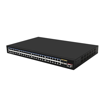 52-Port 10G Uplink Gigabit L3 Managed PoE Switch 400W Budget AC Powered CE
