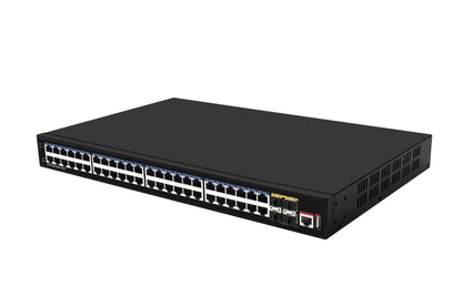 52-Port Gigabit Layer 3 Managed Ethernet Switch 10G Uplink Single AC Powered Fanless