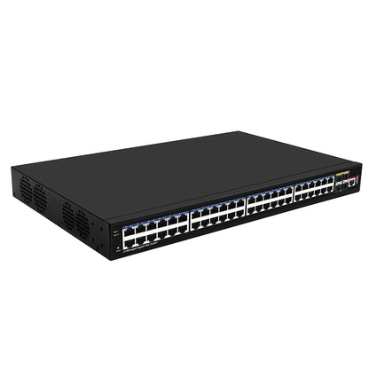 52-Port 10G Uplink Gigabit L3 Managed PoE Switch 400W Budget AC Powered CE